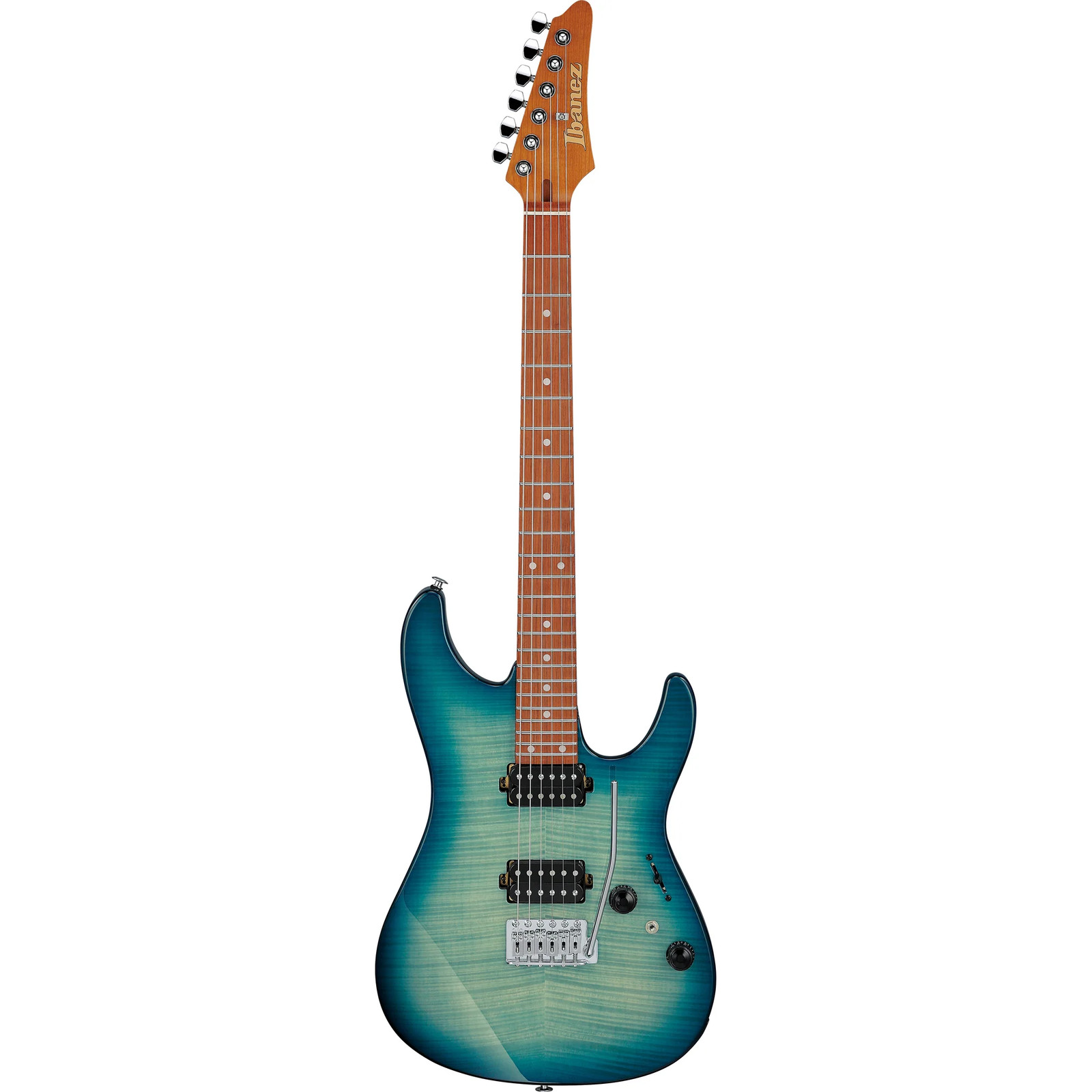 Ibanez AZ24S1F AZ Standard 6-String Electric Guitar -Transparent Turquoise Burst