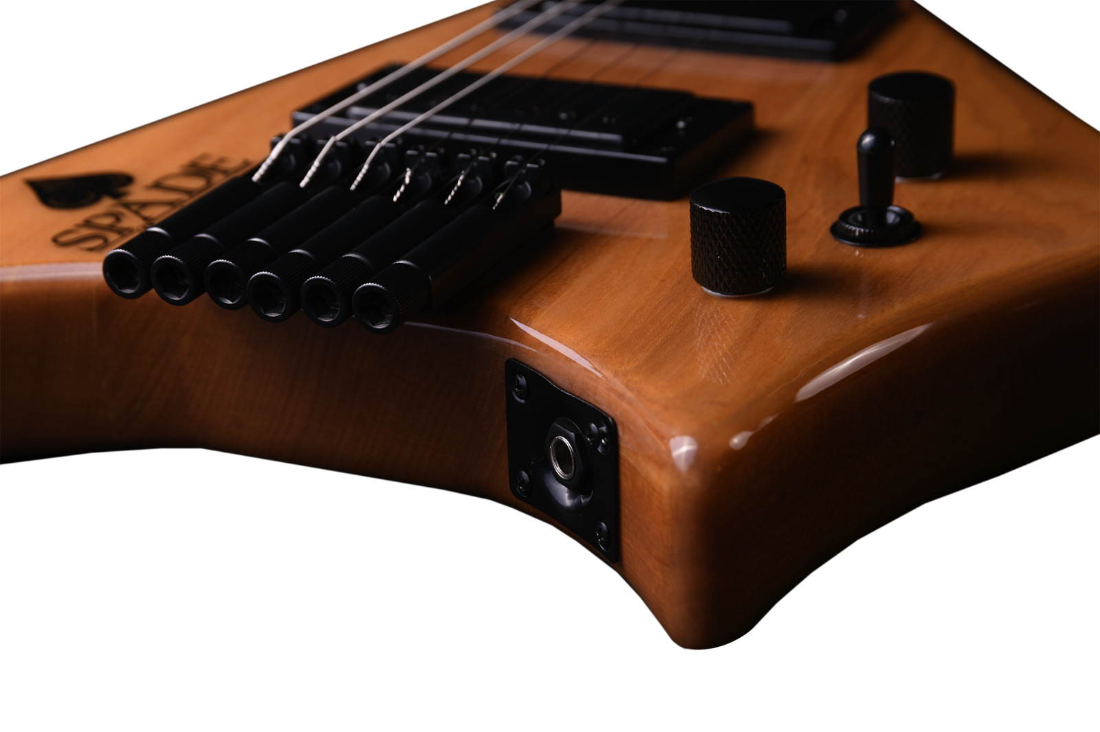 Bootlegger Guitar Honey Color Spade Headless Gibson Short Scale 24.75″ with Case