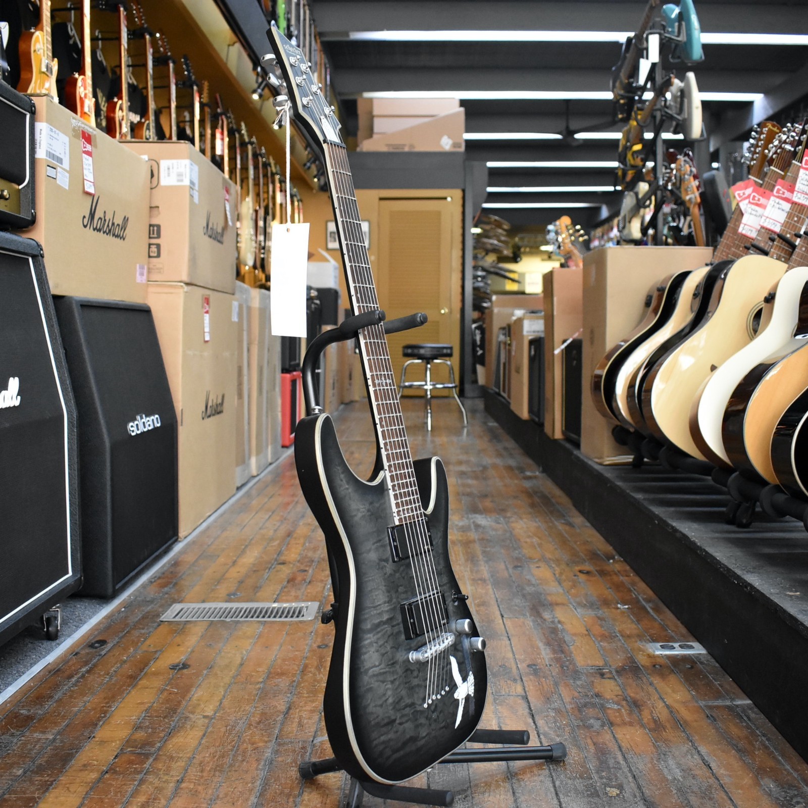 Schecter Korea C-1 Platinum Electric Guitar 2016 Translucent Black