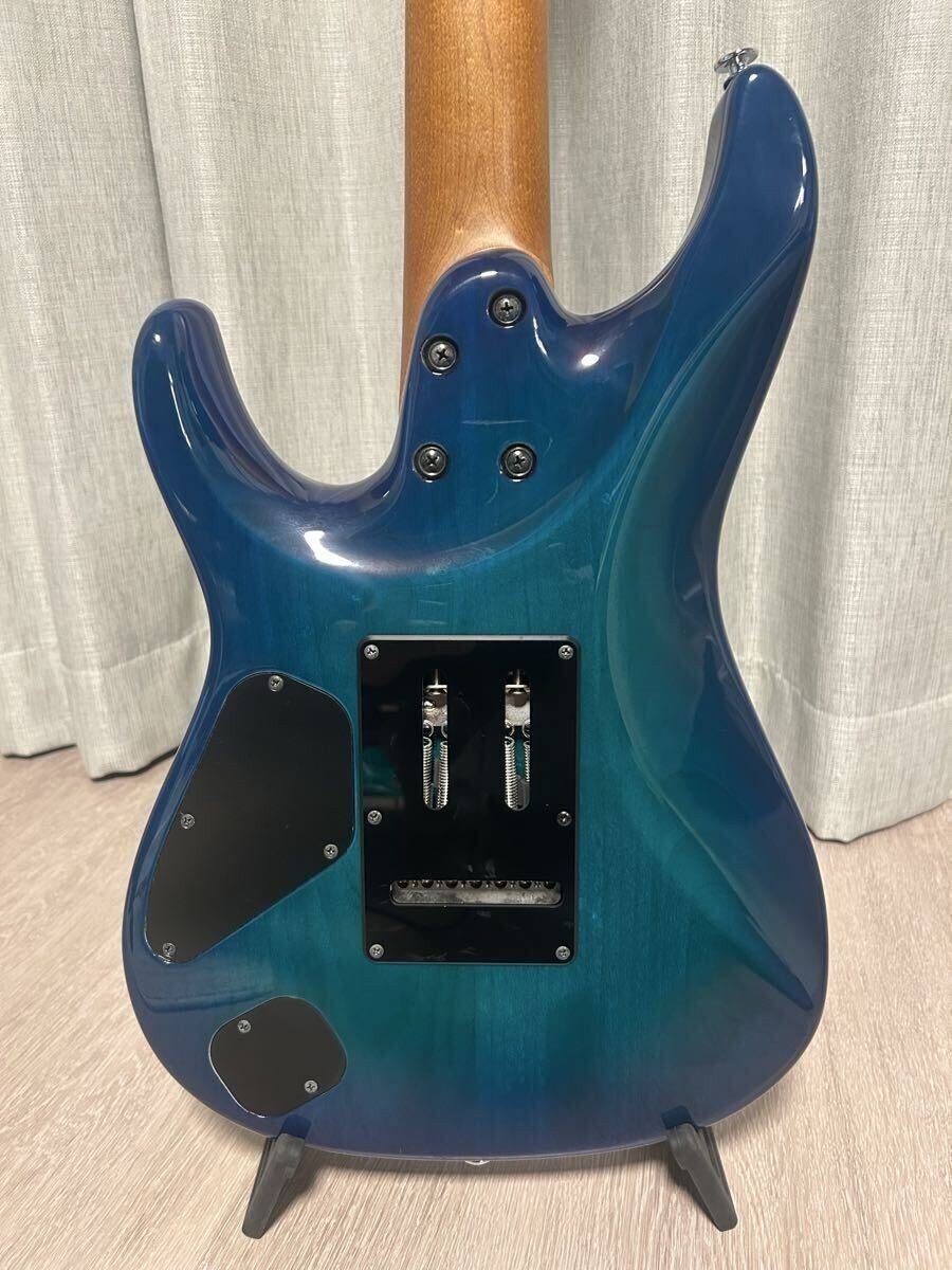 Ibanez AZ24027 Prestige Refinished 7 String Guitar Blue Green Japan Made