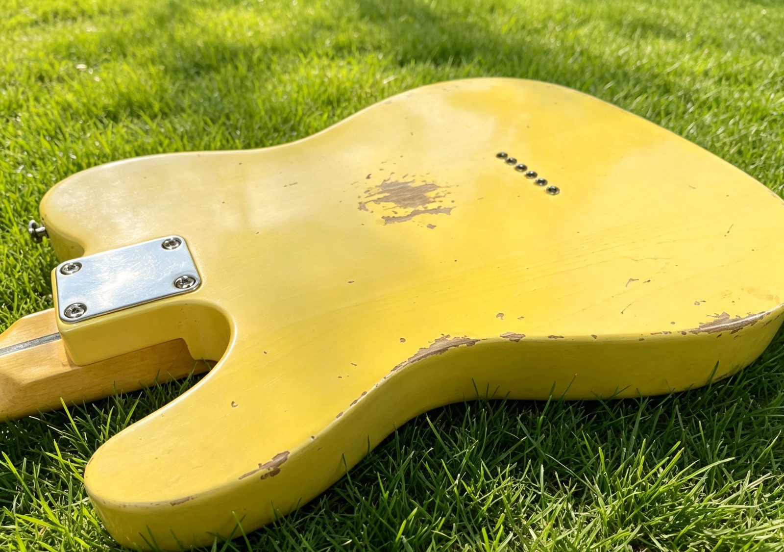 Ship US Butterscotch Blonde TL Electric Guitar Relic Finish Maple Neck