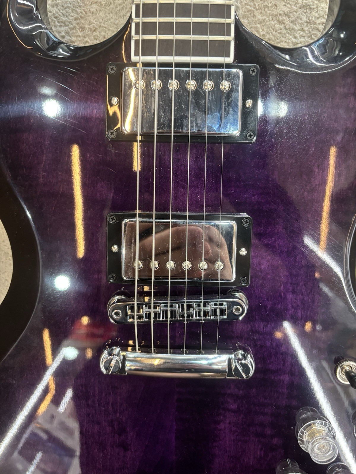 Gibson SG Modern Dark Purple Burst Electric Guitar USA w/ Gator Transit Gig Bag