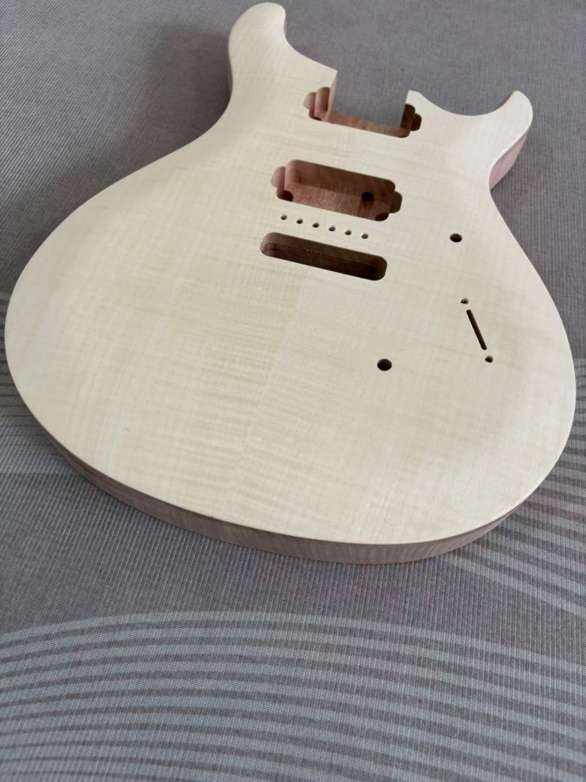 Unfinished DIY Electric Guitar Kit Genuine Rosewood FB Flame Top Abalone Inlay