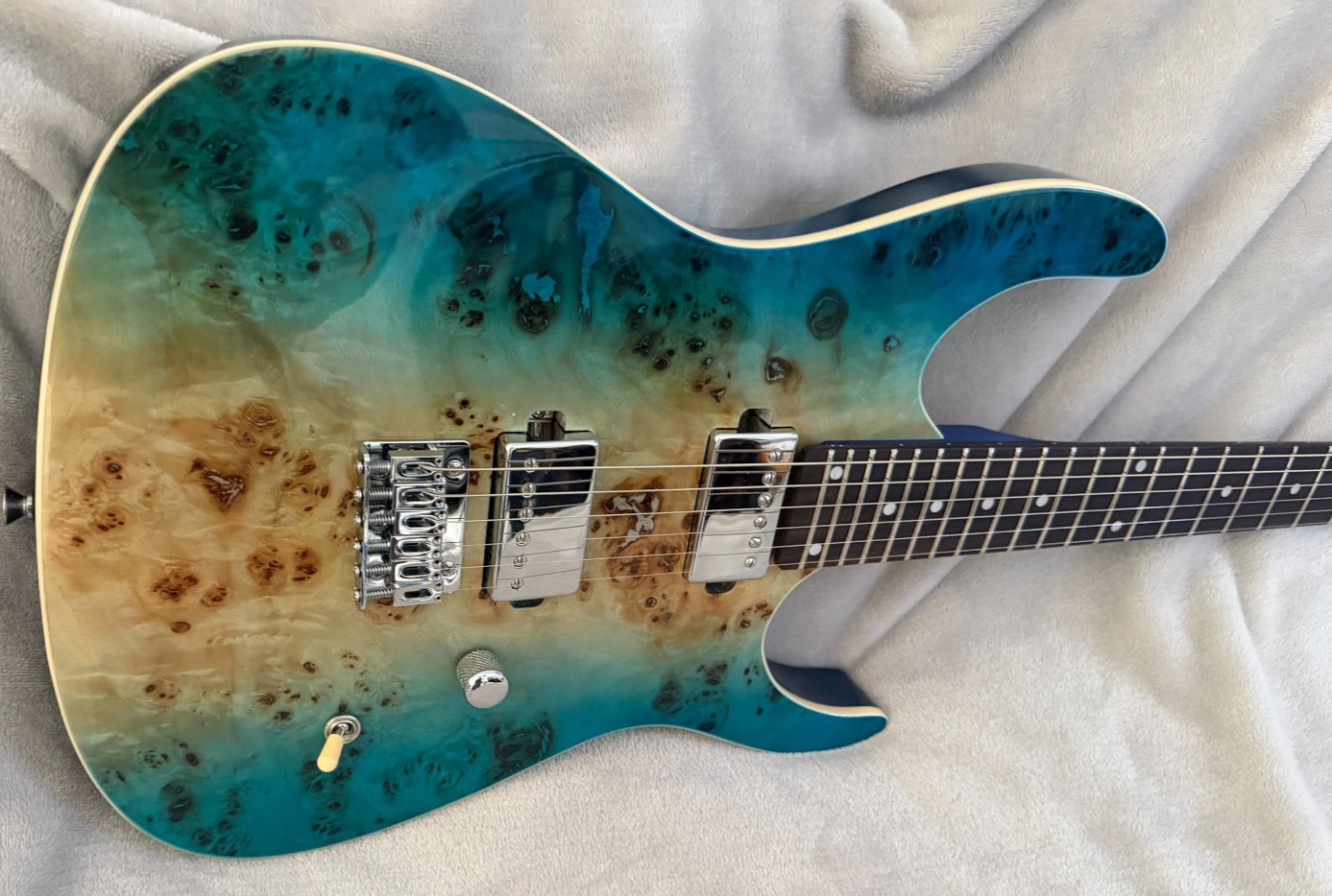 Ibanez Style Electric Guitar Built Hand Wound Pickups/ USA Stunning/ Video