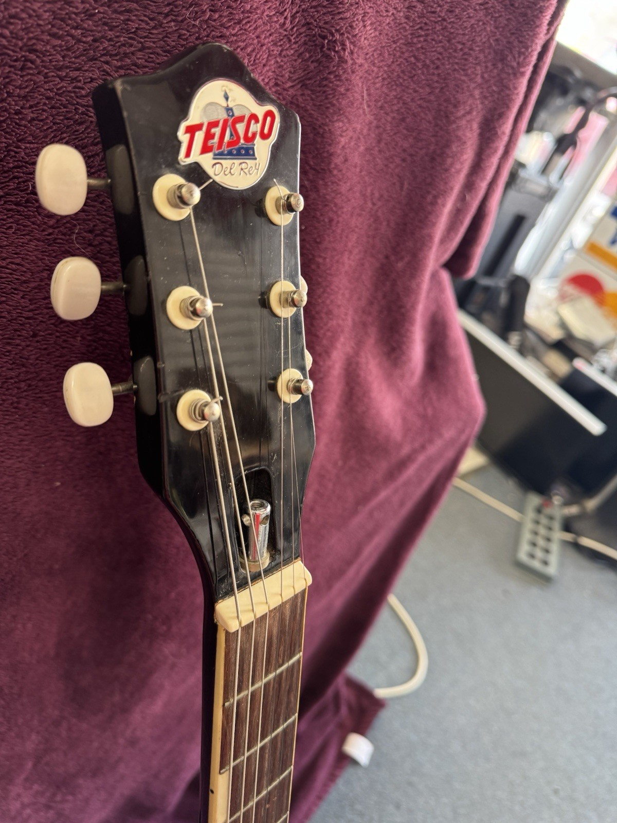 Electric Guitar TEISCO Del Rey EP-7 Model Semi Hollow Tobacco Burst Rare Color !