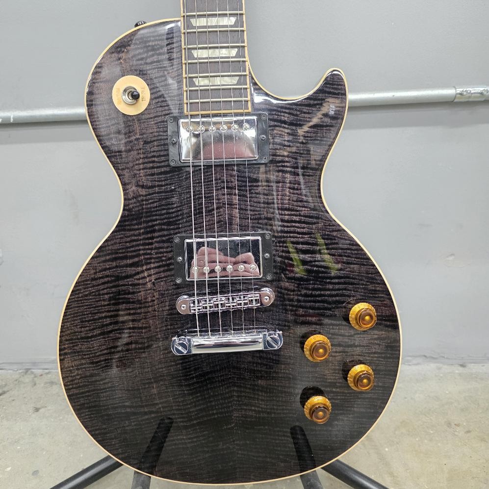 Gibson Les Paul Standard 2016 T Trans Black Flame Top Electric Guitar OHSC USA