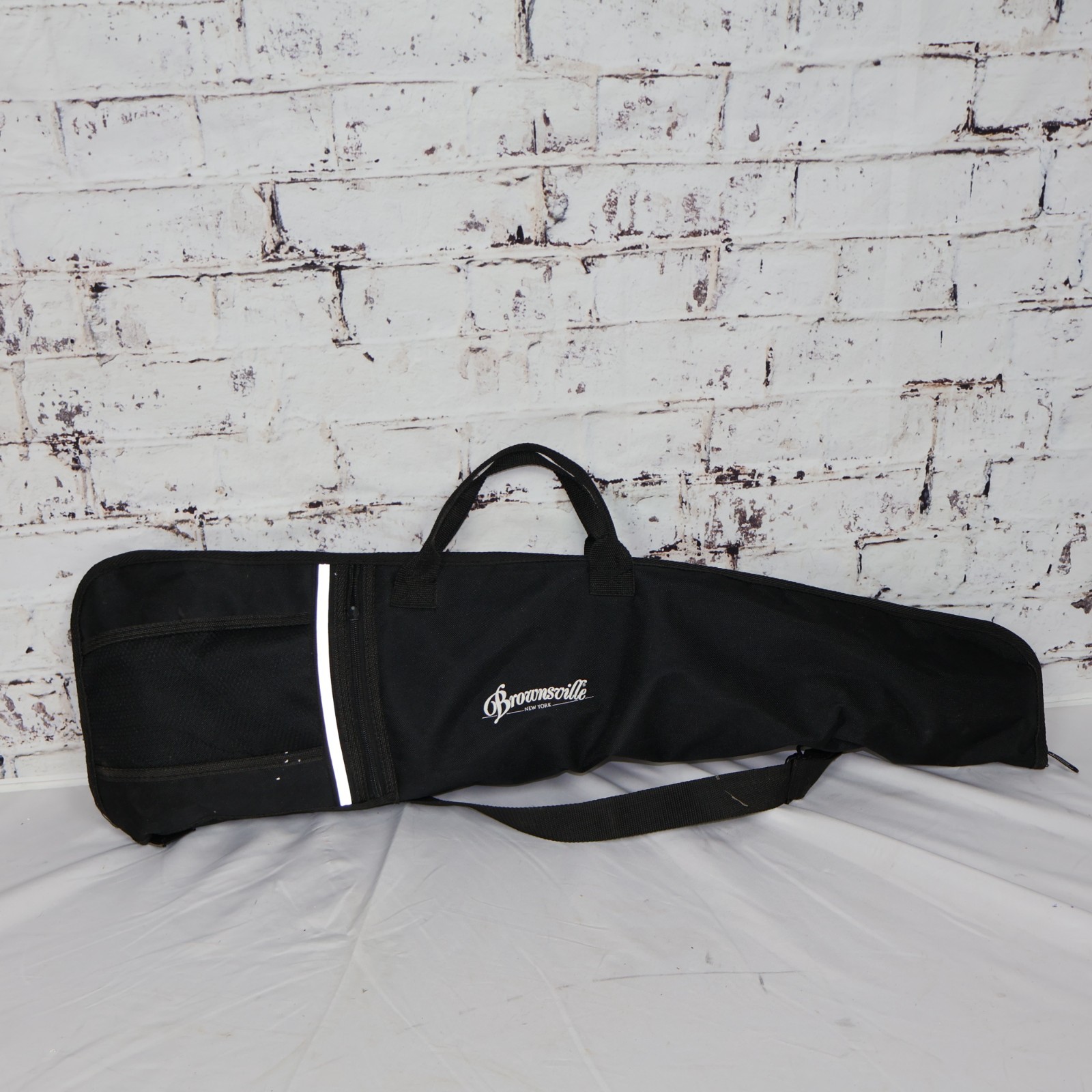 Brownsville Mini Electric Travel Guitar with Strap & Case