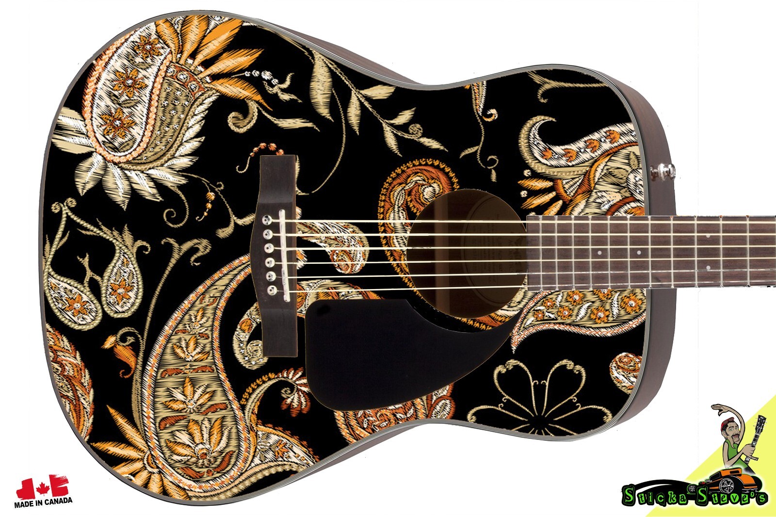 Guitar Skin Wrap Axe Re-Skin Traditional Paisley 091