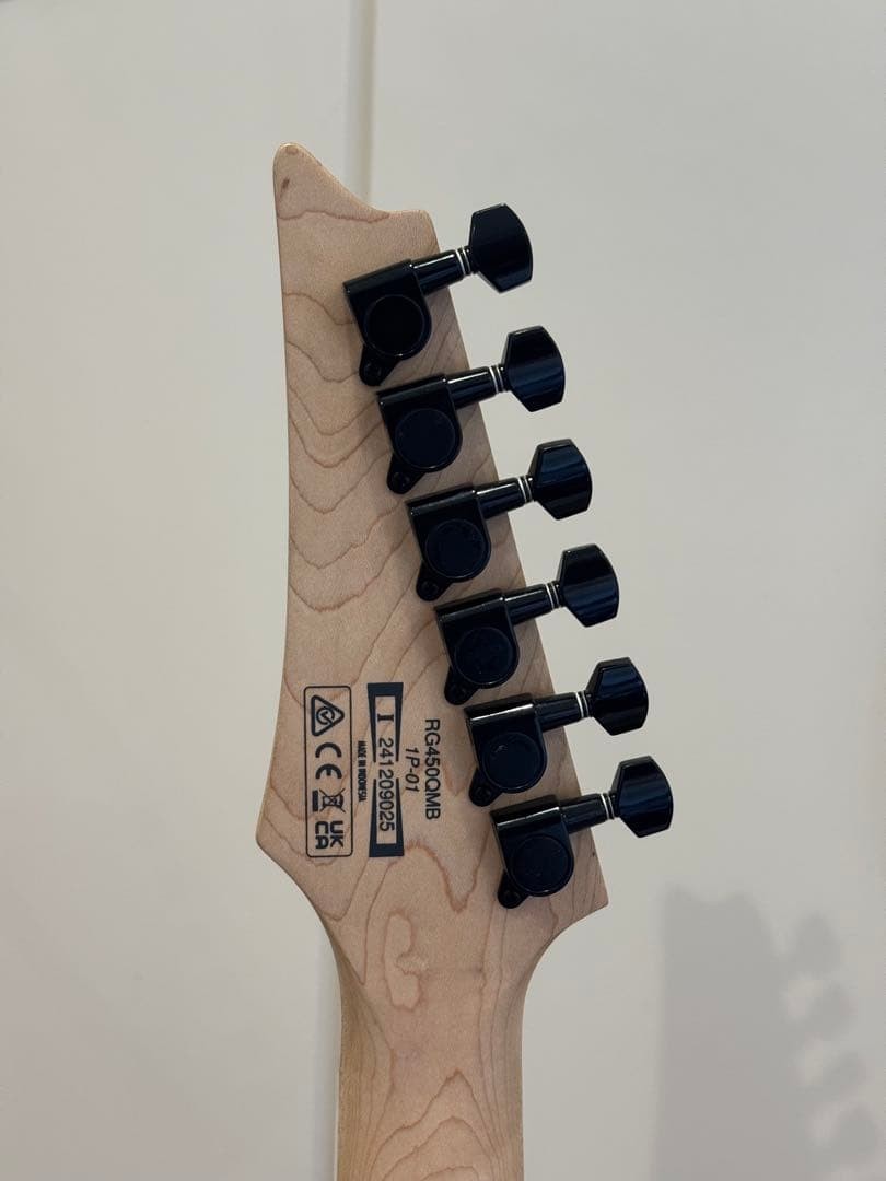 Ibanez RG450QMB Electric Guitar 10-46 Strings Quilted Maple Body