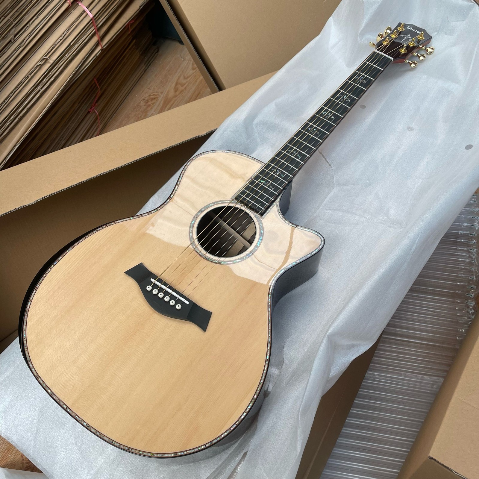 New 41# 914ce Acoustic Guitar Solid Wood Abalone Inlay/Binding