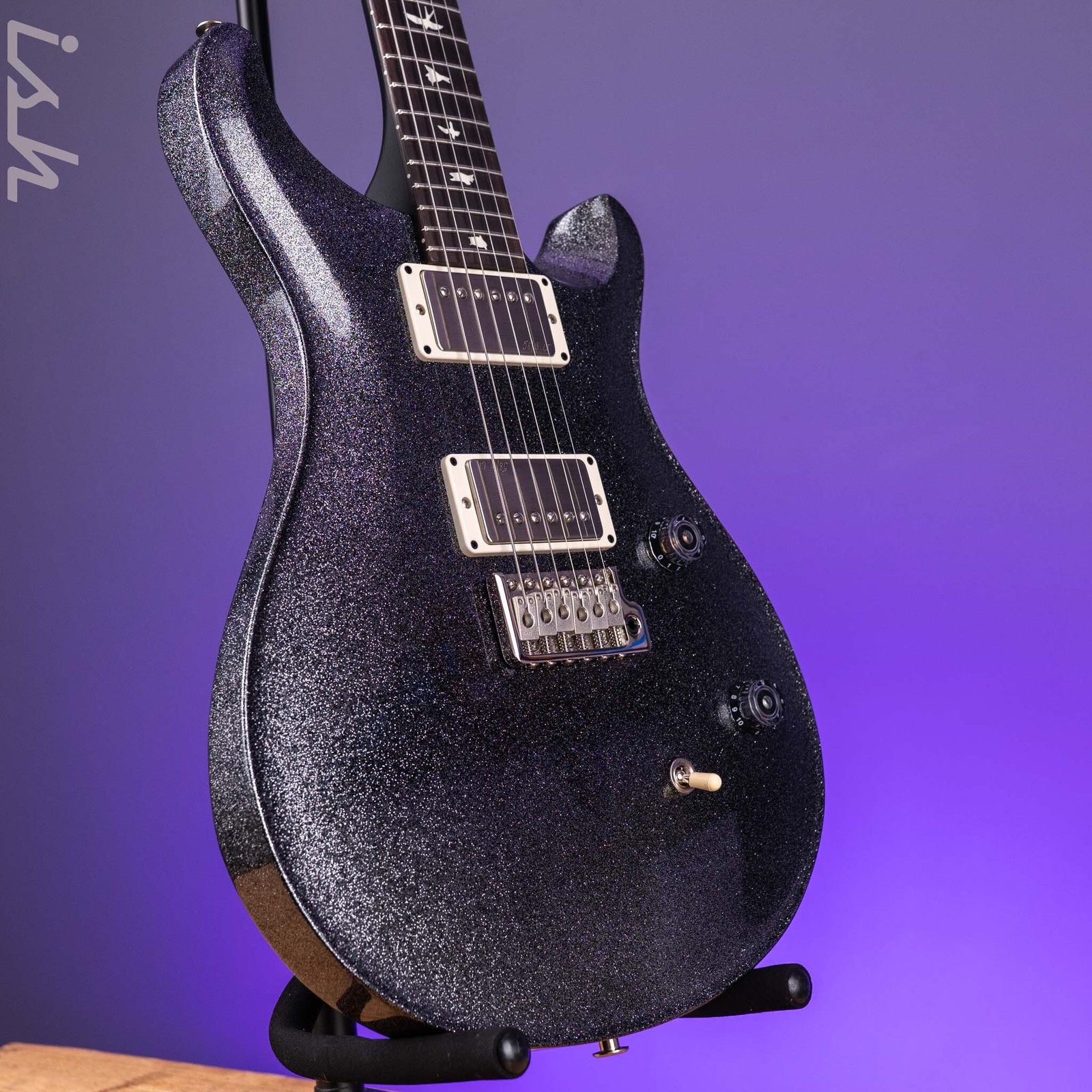 PRS CE 24 Silver Holoflake Sprayer’s Choice w/ Black Satin Neck