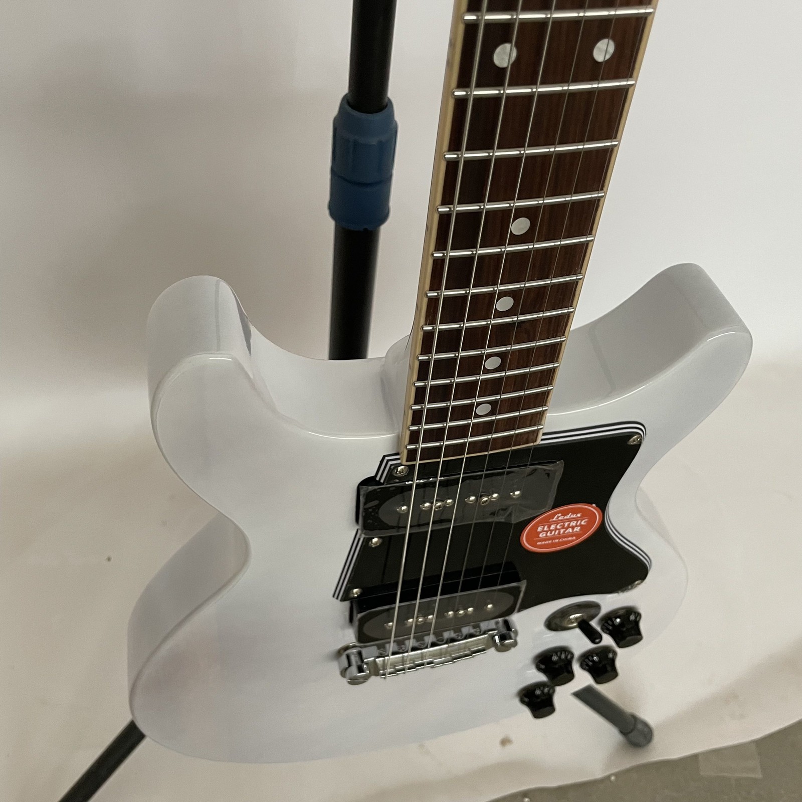 Solid Body White Electric Guitar Stainless Fret Dual P90 Pickups free shipping