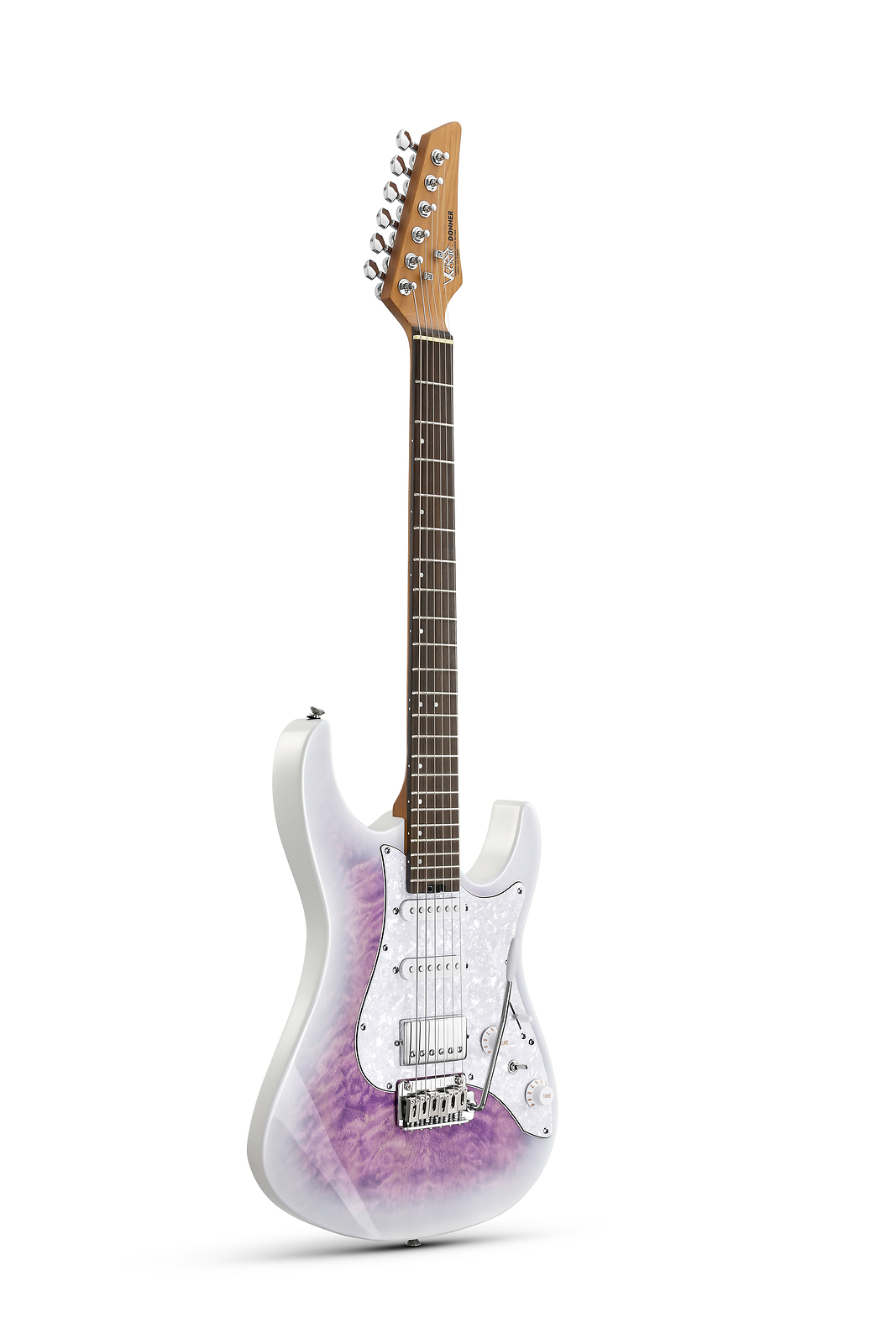 Donner DST-550 ST Style Beginner Guitar HSS – Amethyst + Bag Tremolo Bar