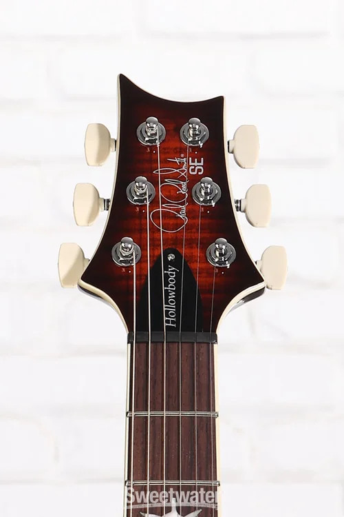 PRS SE Flat Back Hollowbody I Piezo Electric Guitar – Orange Tiger Smokeburst