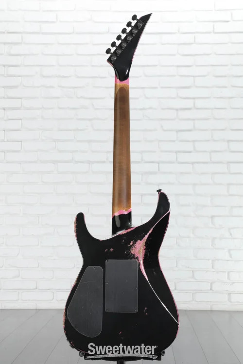 Jackson USA Tangent Series Soloist Electric Guitar – Black Over Platinum Pink,