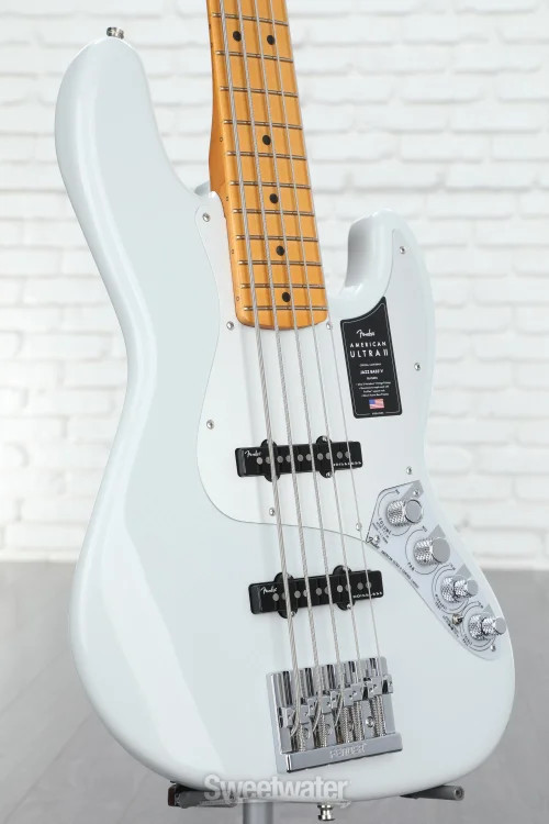 Fender American Ultra II Jazz Bass V – Avalanche, Maple Fingerboard