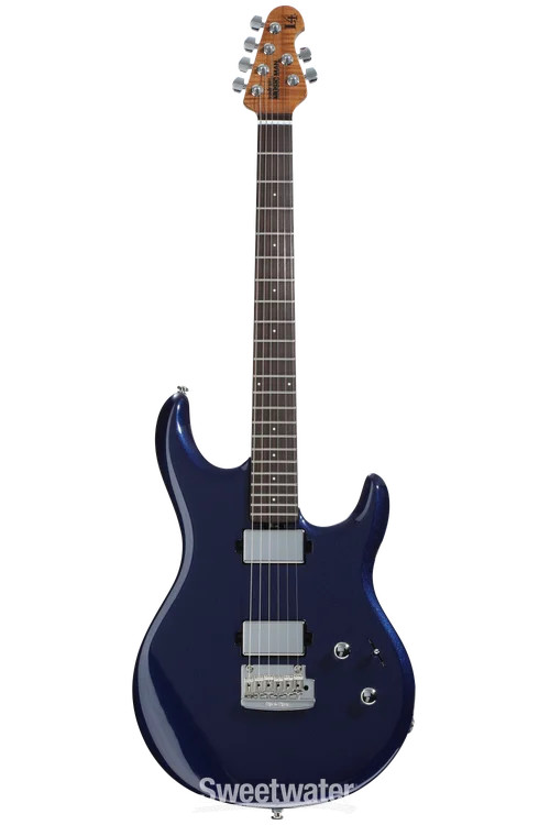 Ernie Ball Music Man Luke 4 HH Electric Guitar – Butane Blue with Rosewood