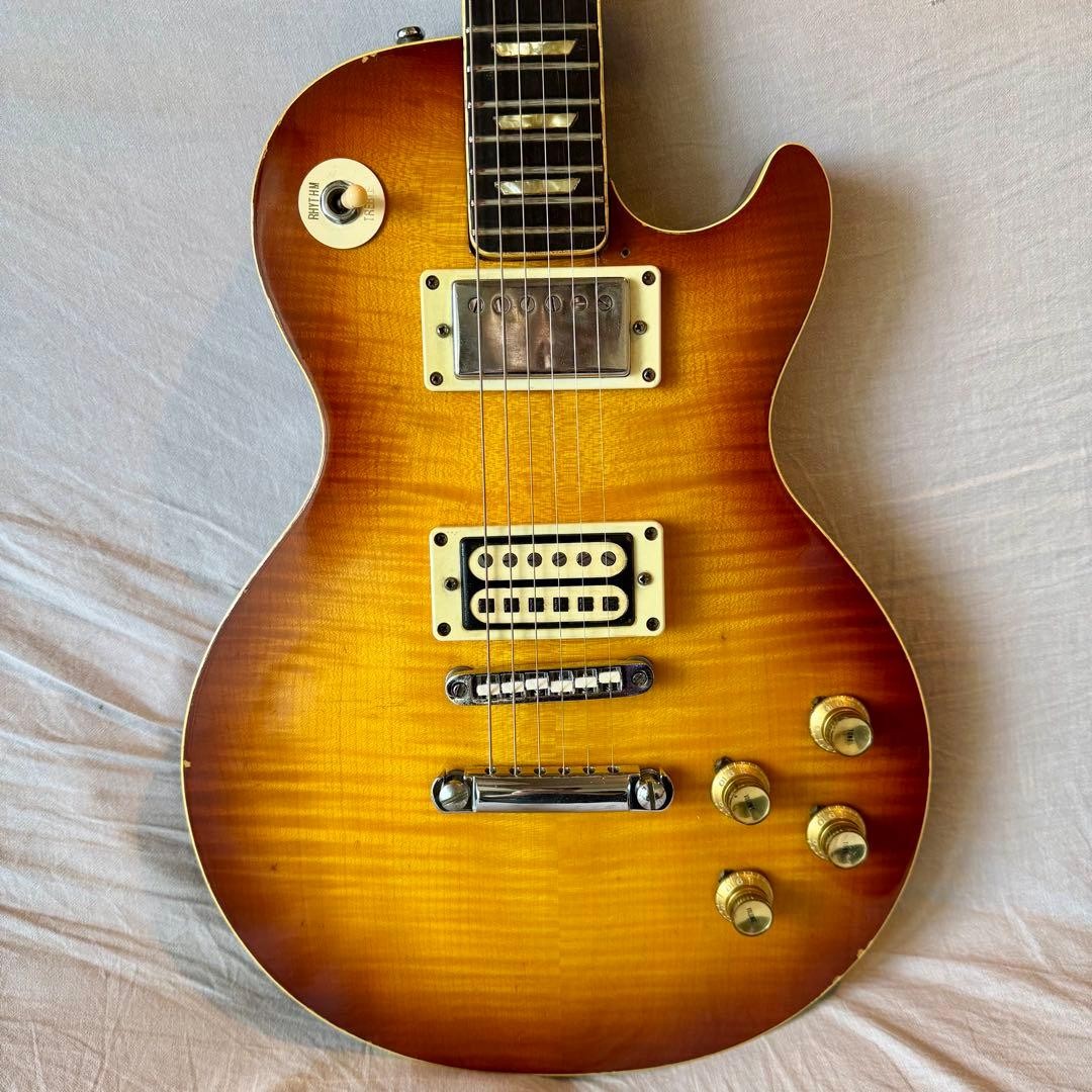 Greco EG-420Y Les Paul Flame Top Vintage Electric Guitar Hard Case MIJ Japan