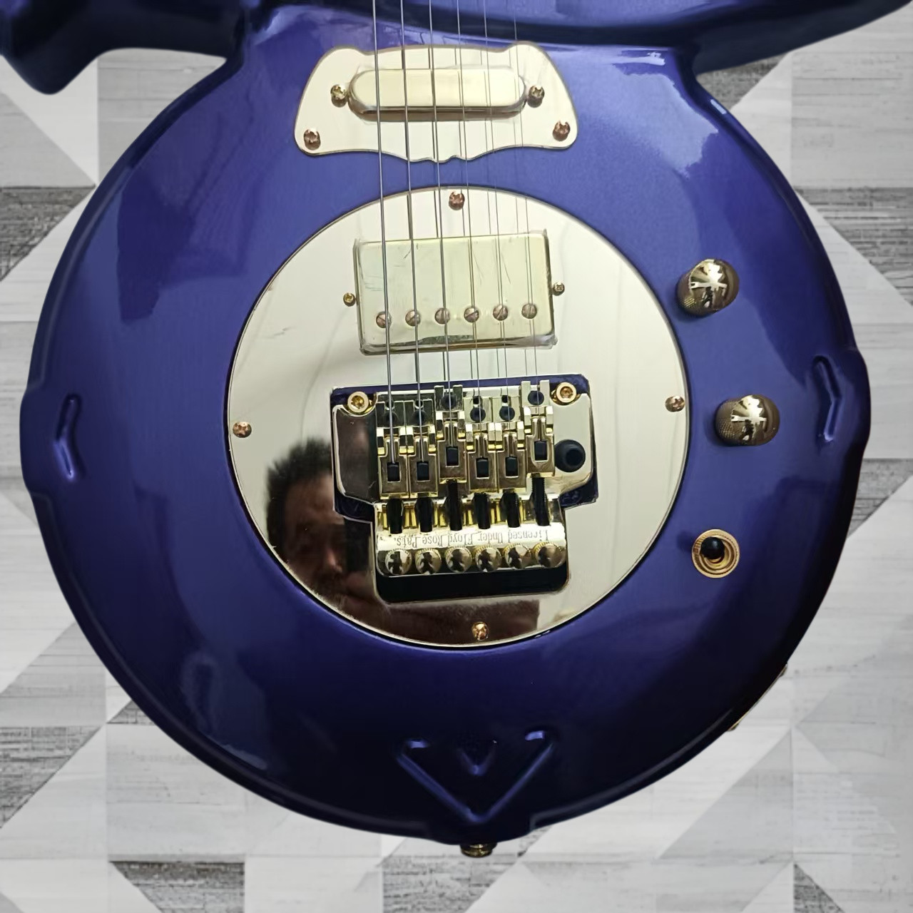 US Ship Prince “Love Symbol” Guitar – Purple Finish Maple Neck Gold hardware