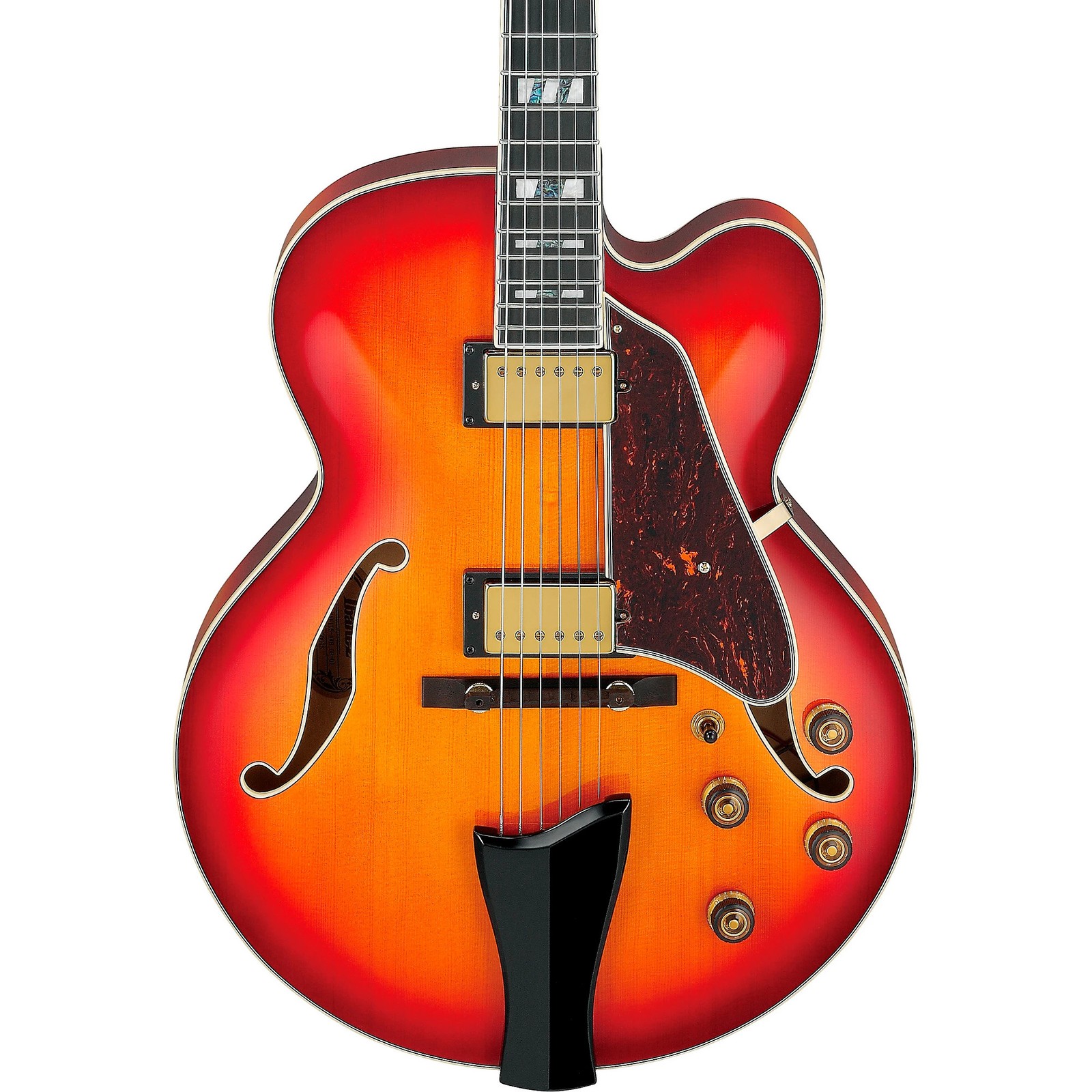 Ibanez AF115 Artstar Hollowbody Electric Guitar, Ebony, Aged Whiskey Burst