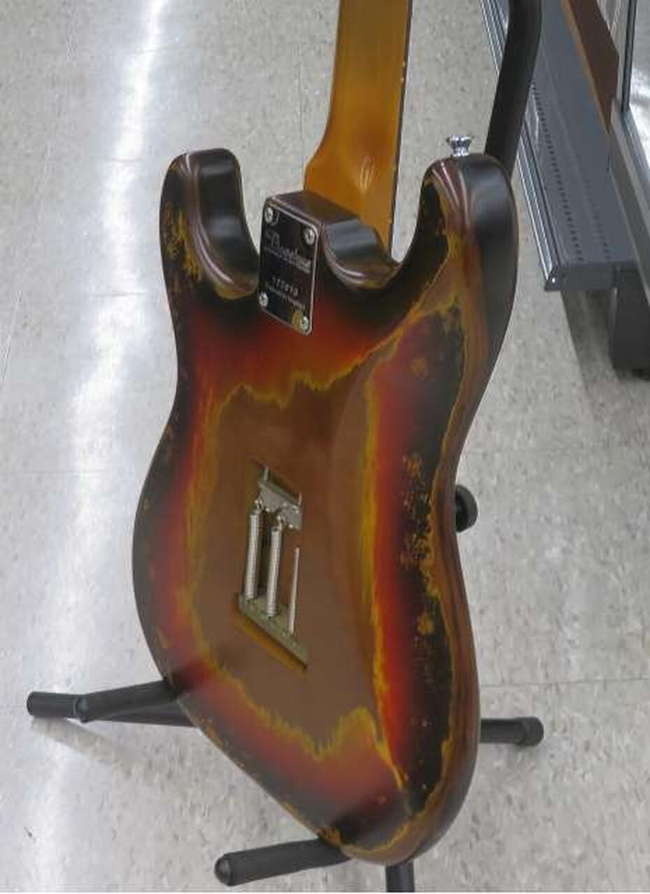 Bacchus BST-SRV 3 Tone Sunburst Relic Gold Hardware ST Type Electric Guitar