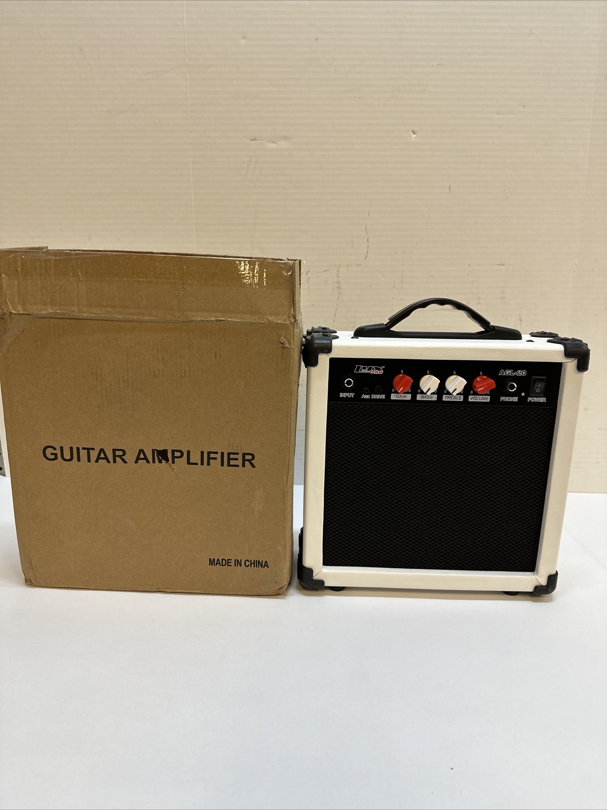 🔥 LyxPro Beginner AGL-20 Amplifier 20W, White/black 🆕 As Shown,