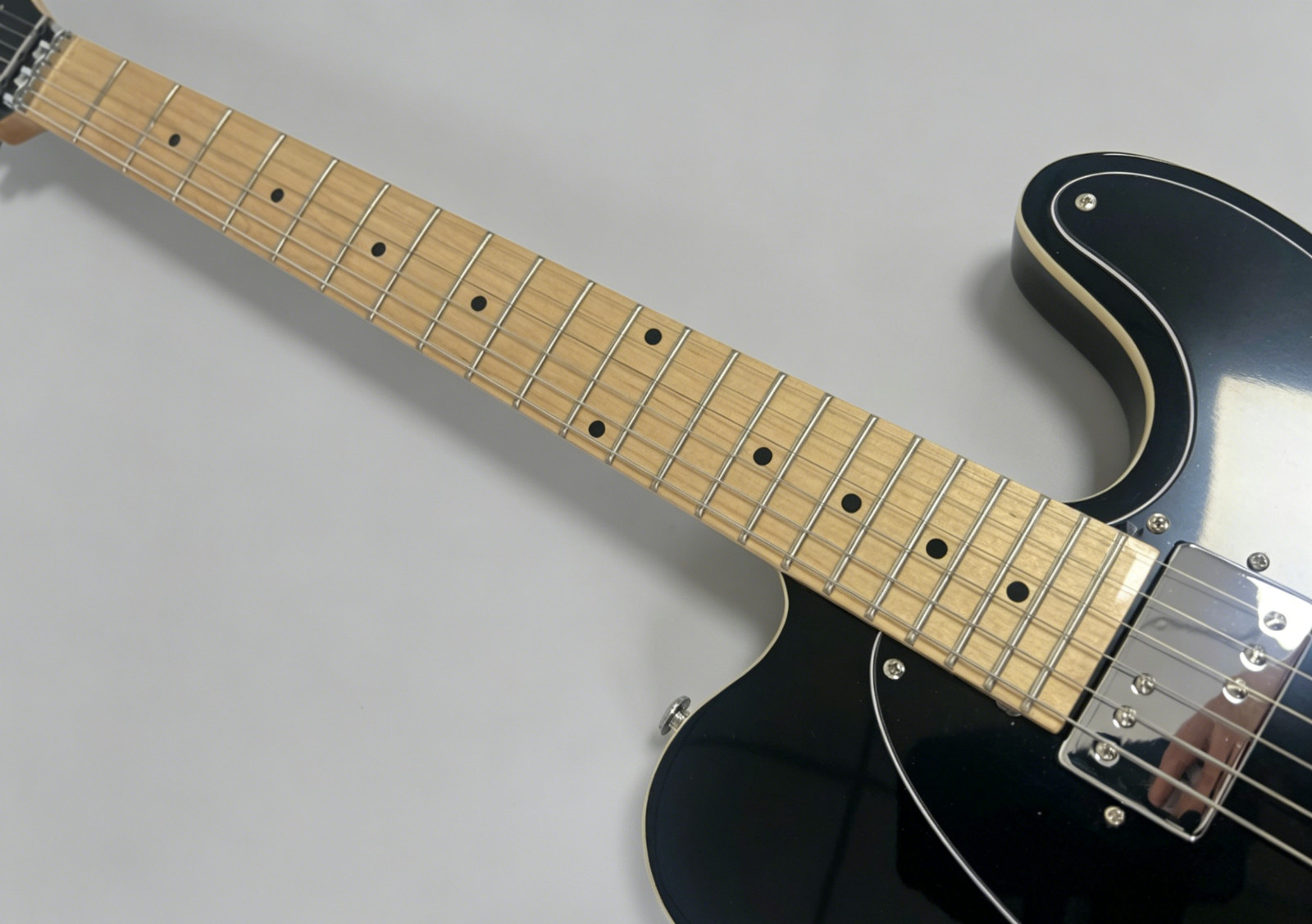 US STOCK gloss Black TL Style Guitar Floyd Rose Tremolo Maple Neck Fast Ship