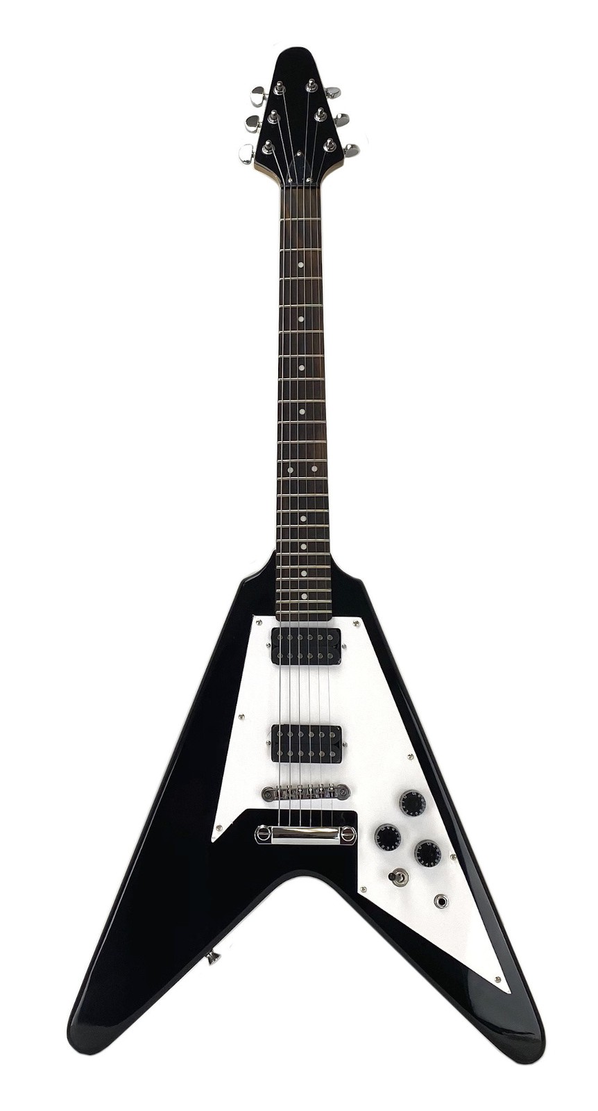 Electric Guitar 6 String Solid Wood Body Bolt on Neck ROCK METAL Style Black