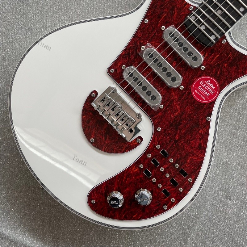 Electric Guitar SSS Pickups 24 Frets Red Tortoise Pickguard Multi-Ply Binding