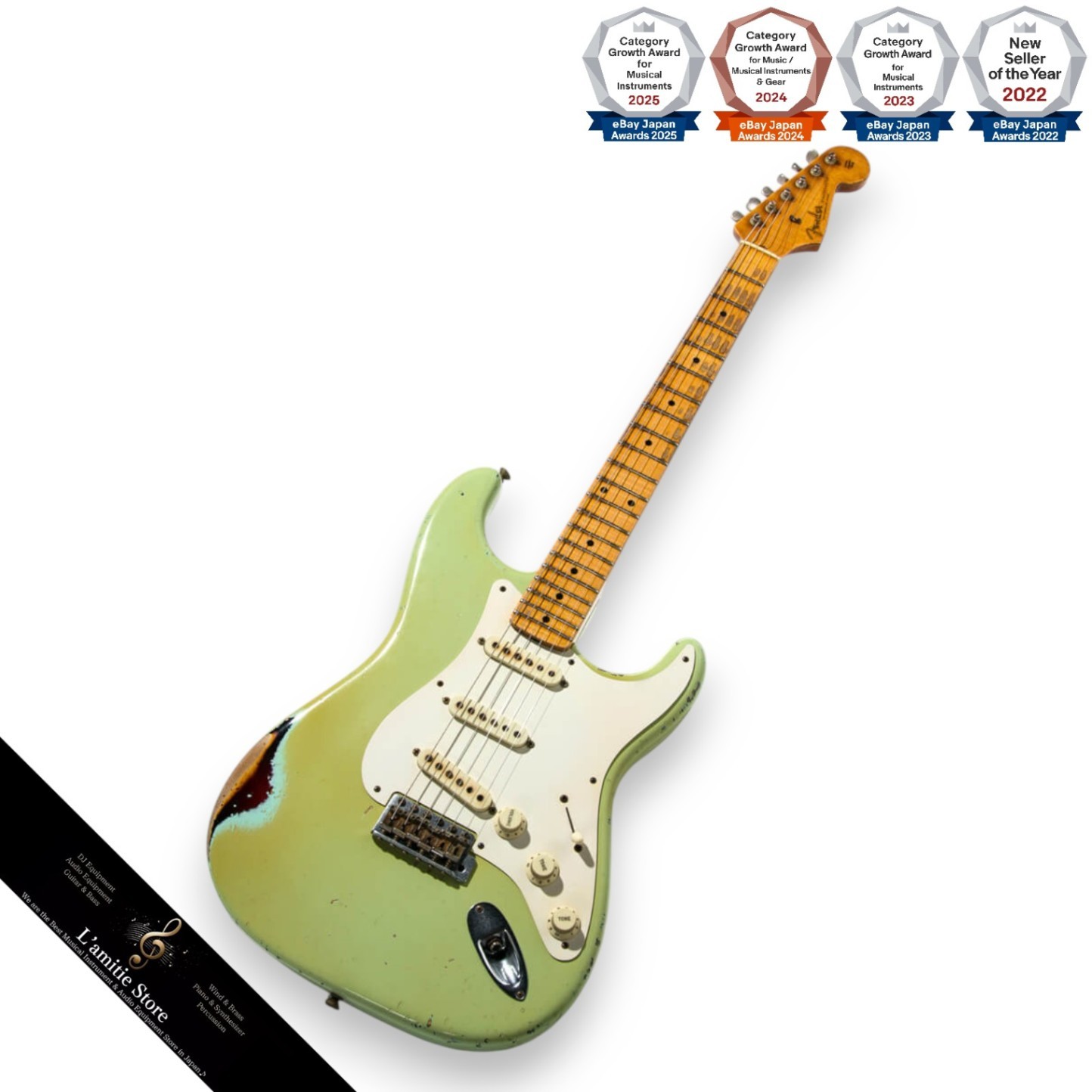 Fender Custom Shop MBS Wildwood 10 1957 Strat Heavy Relic Surf Green 3TSB