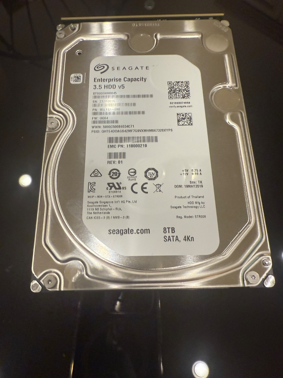 ST8000NM0045 Seagate Enterprise 8TB 7200 4K SATA 6Gb/s 3.5″ HARD DRIVE