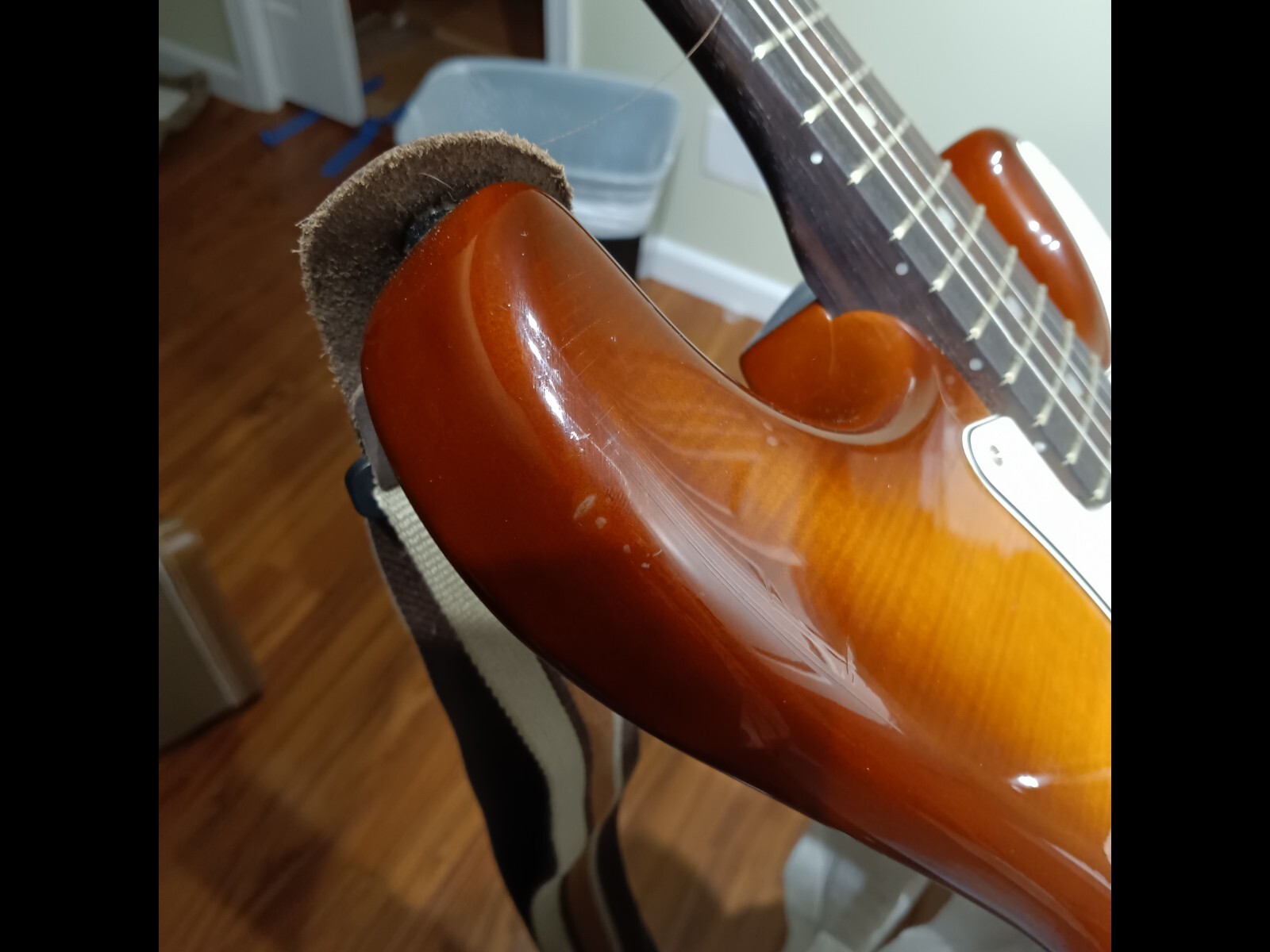 Rarities Stratocaster Thinline HSS, Solid Rosewood Neck, Violin Burst