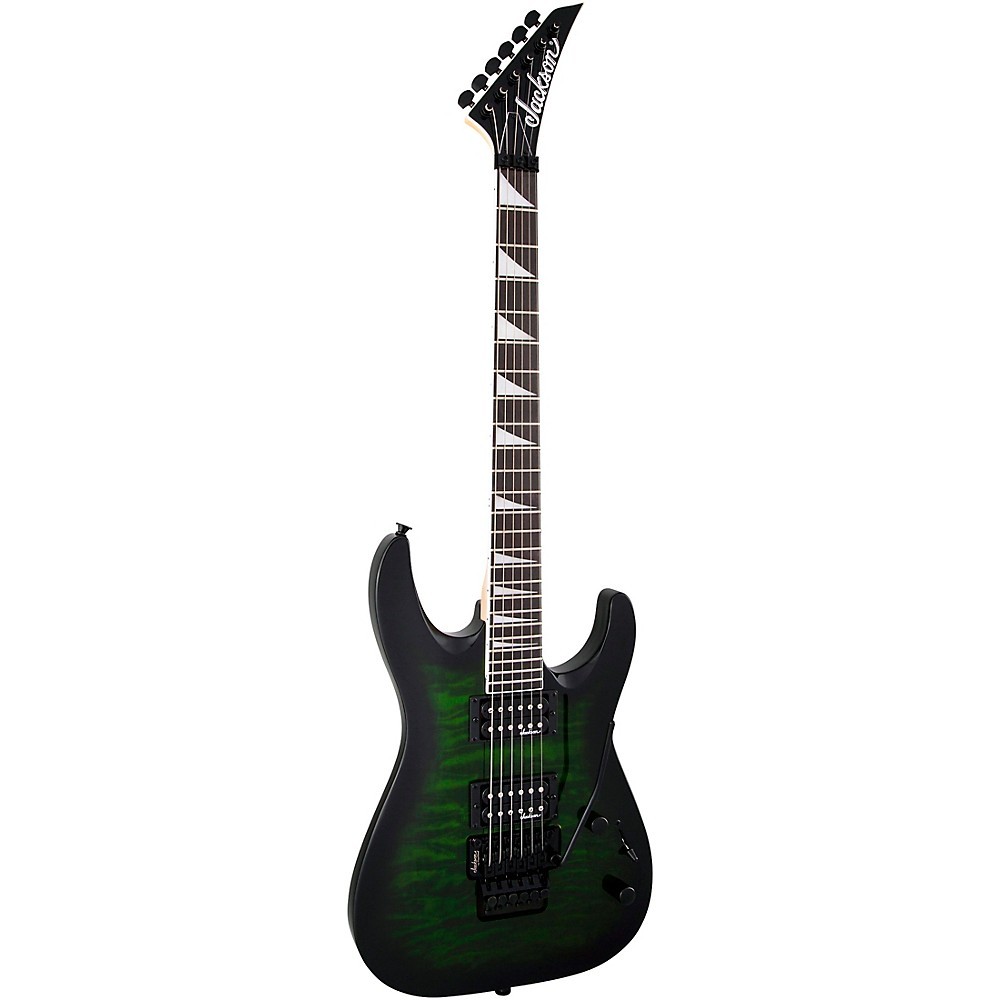 Jackson Dinky JS32Q DKA Arch Top Electric Guitar Transparent Green Burst