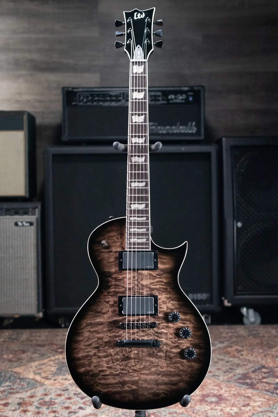 ESP LTD EC-400 QM Electric Guitar – See Thru Black Sunburst