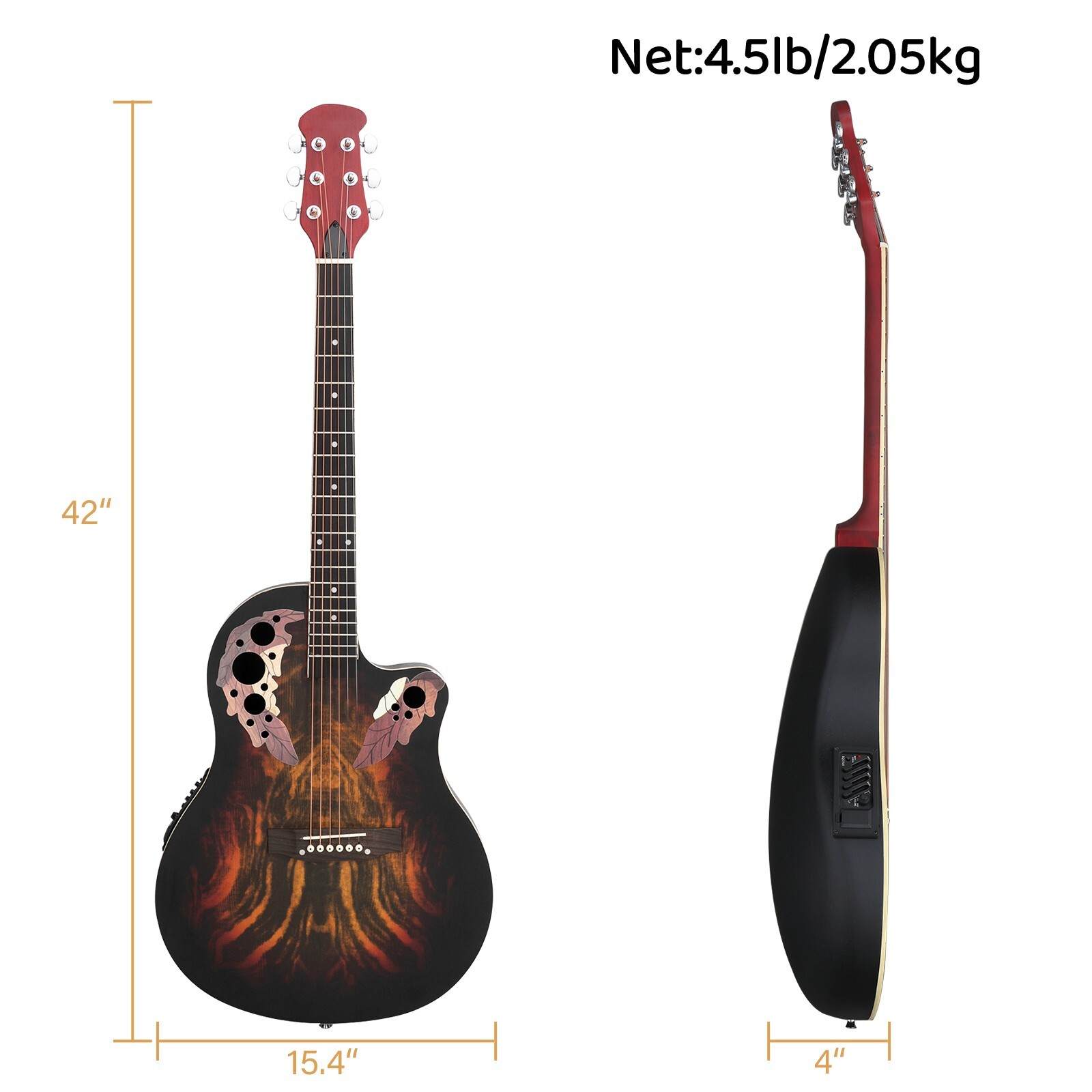 🎸WARM WINTER SPECIALS!🎶O Style Acoustic-Electric Guitar +Case/Bag +Strap!