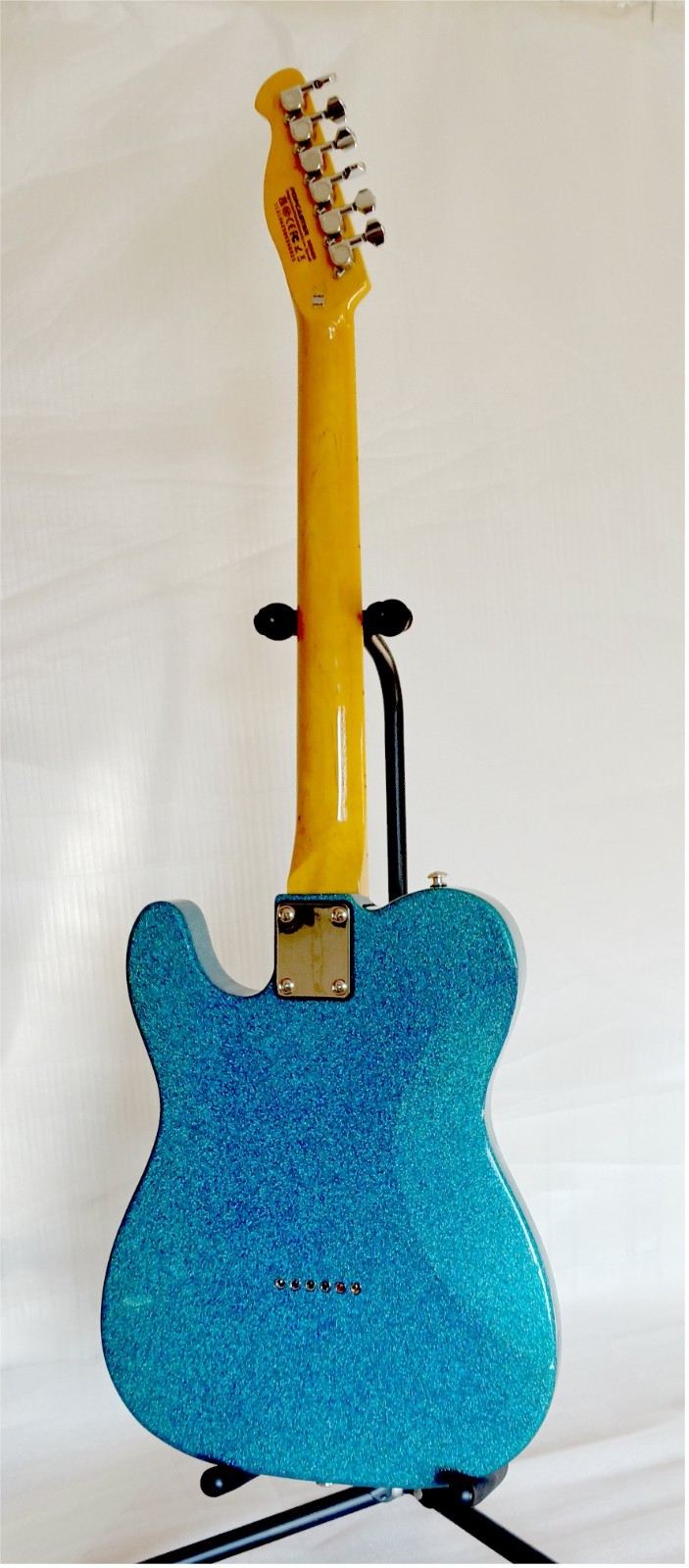 Leo Jaymz Elite Series “Popcaster” Electric Guitar – Sparkle Cyan Blue