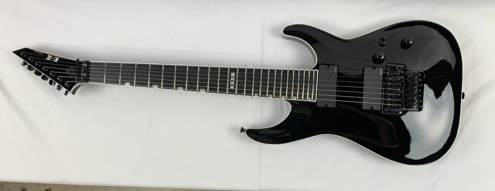 ESP E-II Horizon FR-7 Black BLK 7-String Electric Guitar + Hard Case B-Stock MIJ