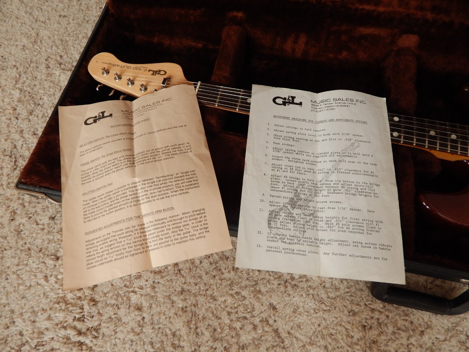 G&L F-100 Series I Electric Guitar Fullerton CA 1981 Original Owner