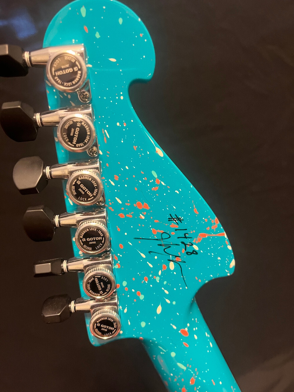 2023 Knaggs Guitars Severn Trembuck Reverse Headstock Miami Blue Splatter W/OHSC
