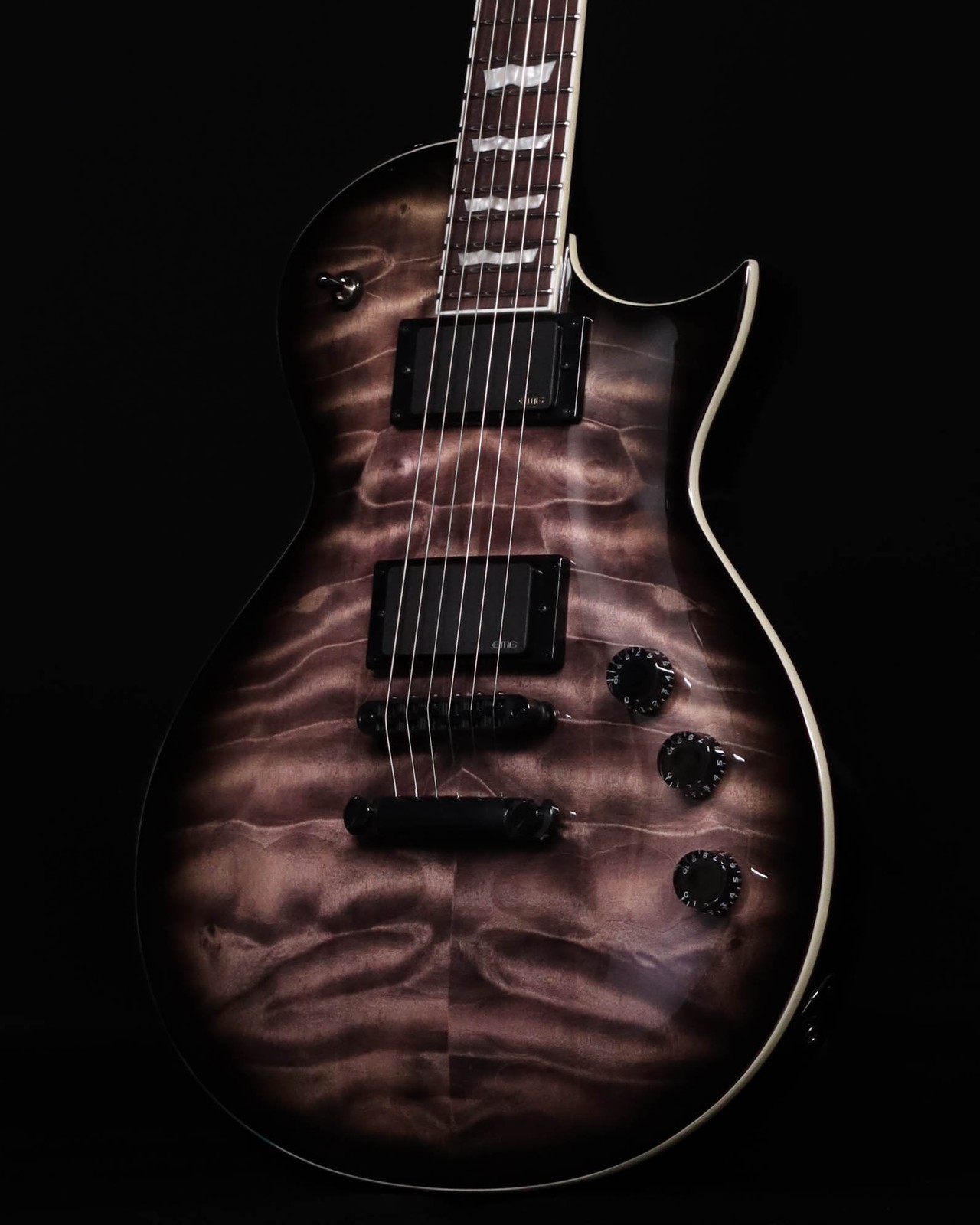 ESP LTD EC-400QM, See Thru Black Sunburst