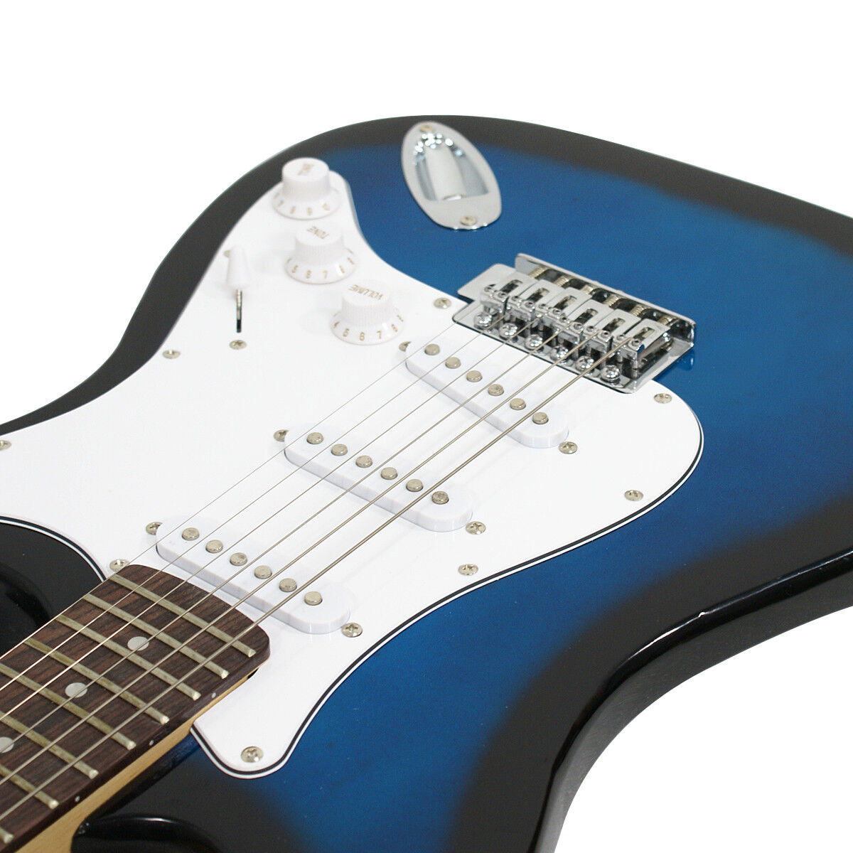 39″ Full Size Electric Guitar with Amp Case Accessories Pack for Beginner Blue