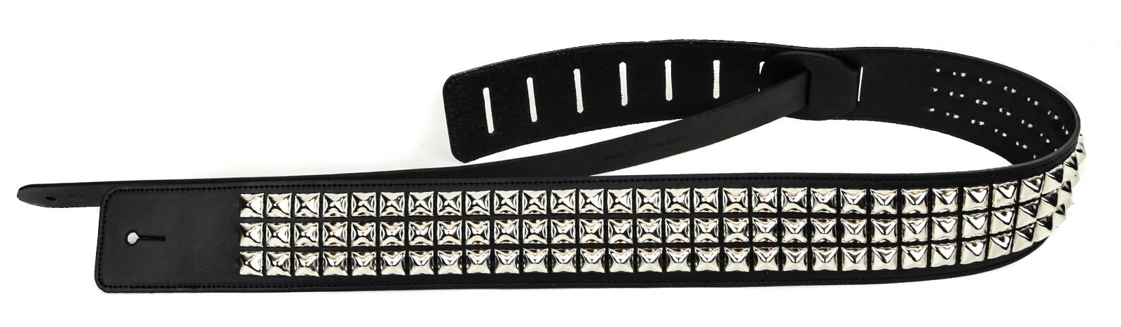 Studded Punk Rock Guitar Strap Genuine Leather Goth Metal Electric Bass USA Made