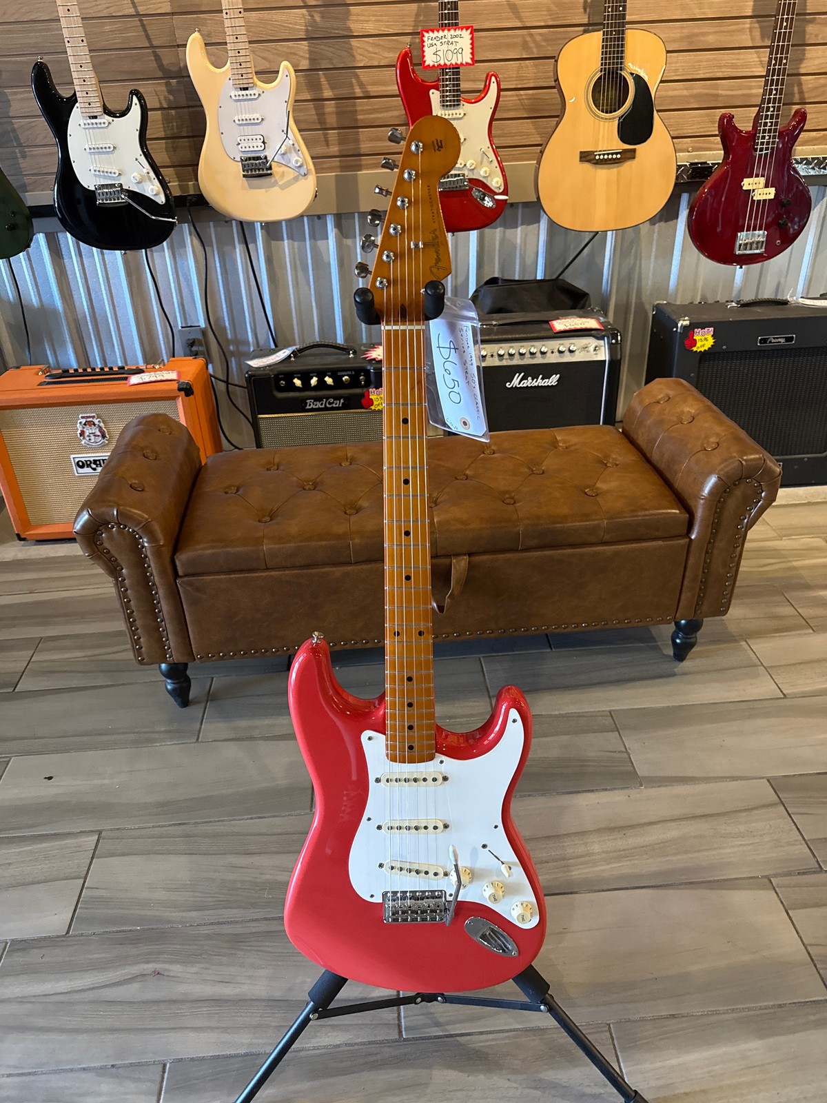 FENDER 1999 50’S CLASSIC SERIES STRATOCASTER CUSTOM FIESTA RED