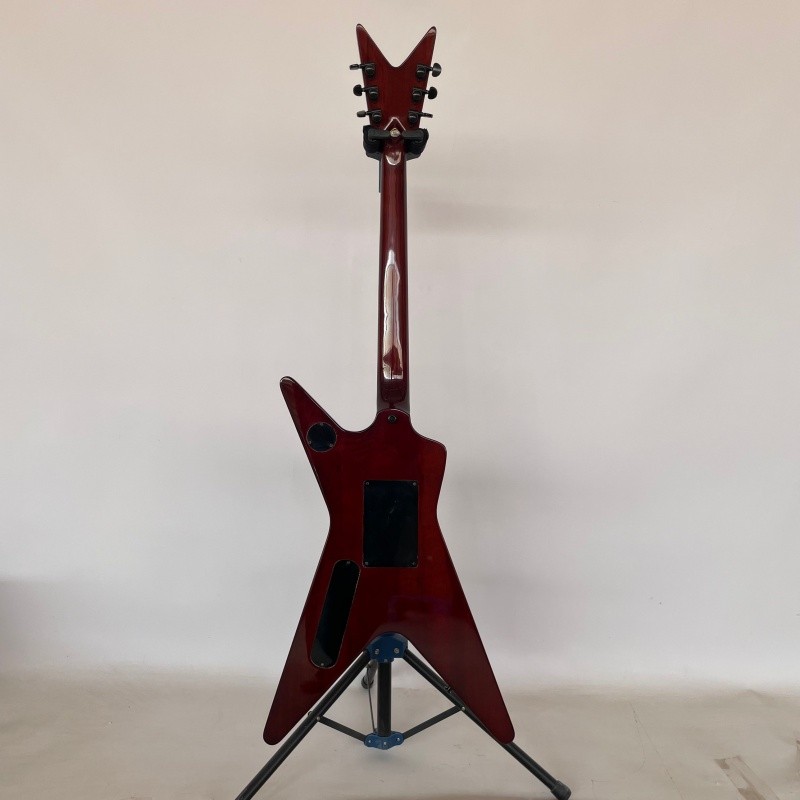 ML 79 Darrell Blue Lightning Electric Guitar HH Pickups Brown Rounded fret Edge