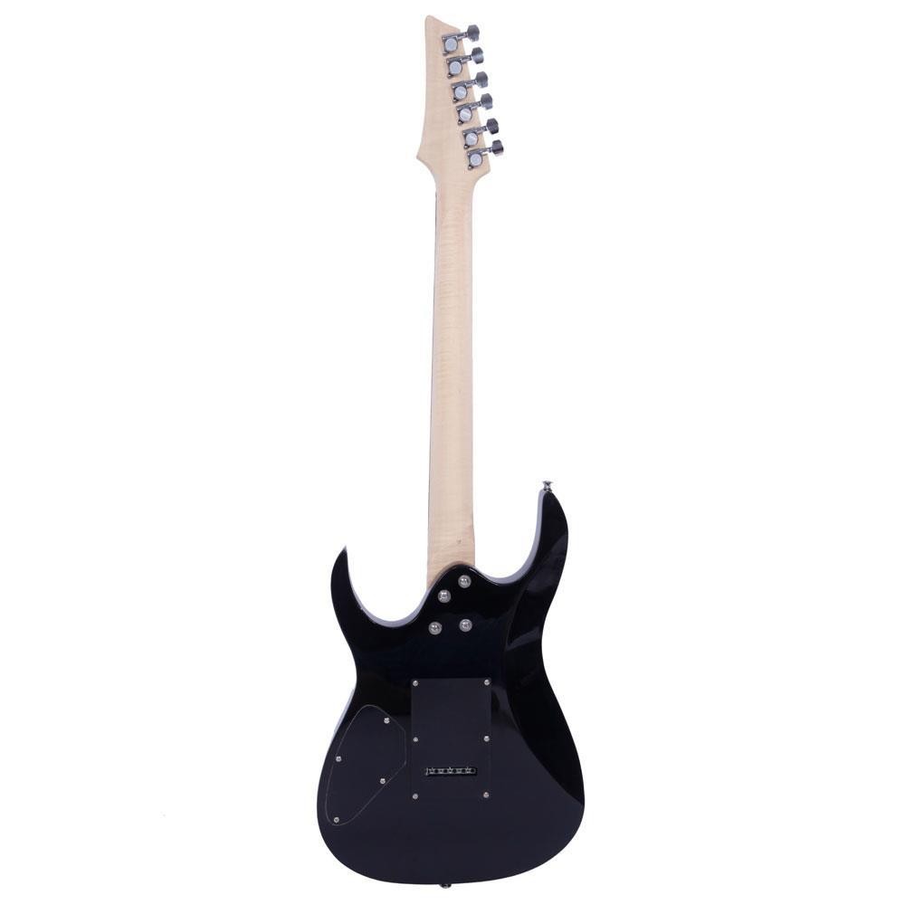 New Black Flame Type Maple Wood 24 Frets Beginner Electric Guitar Set
