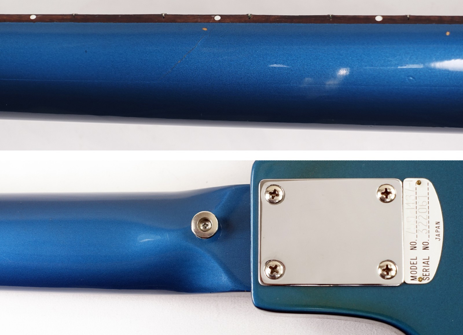 Vintage 60’s Silvertone 759-1437 Shark Fin (Teisco WG4L / K-4L) Blue w/ Case