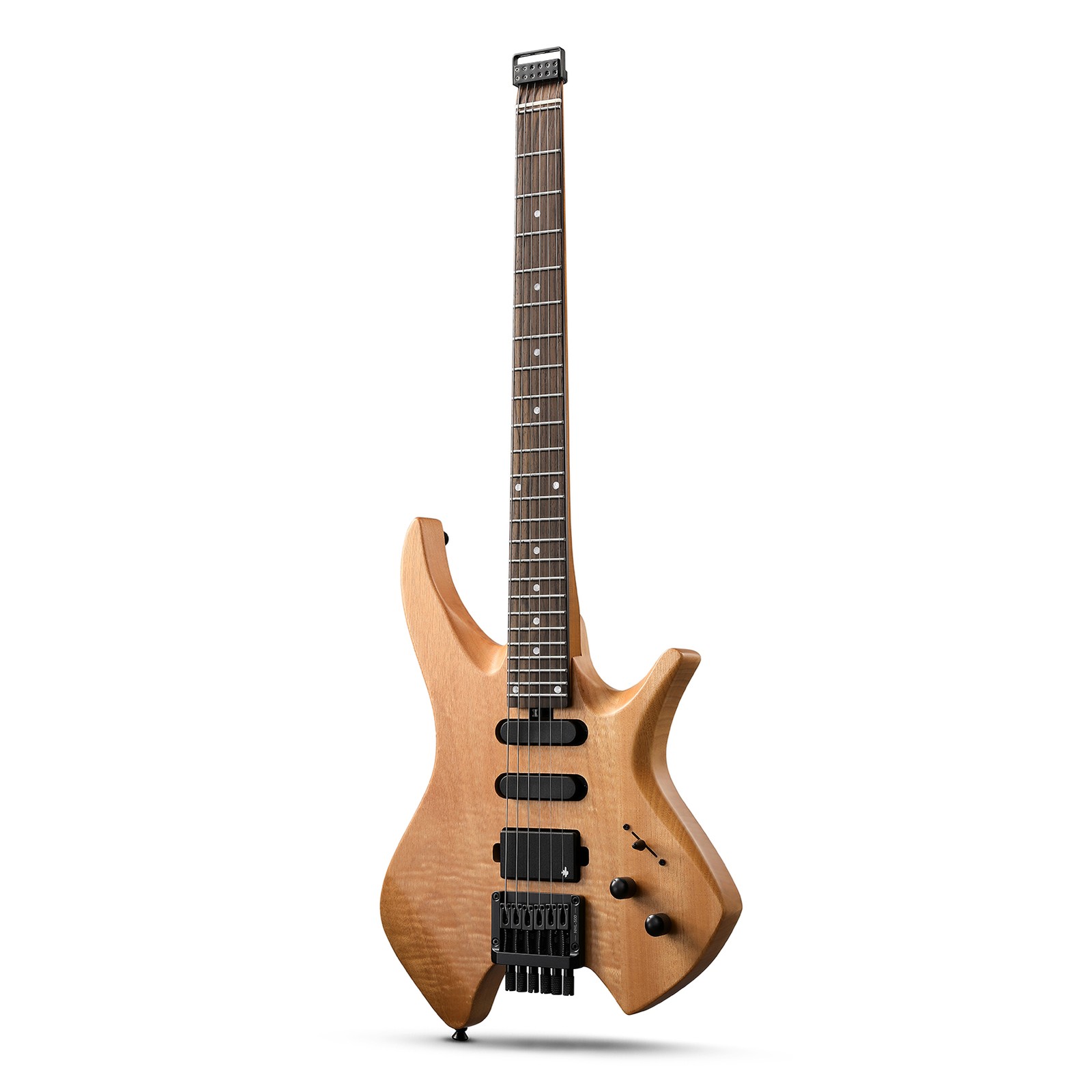 🎸 Donner HLX-500 Headless Electric Guitar HSS Pickups + Gig Bag Strap | Natural