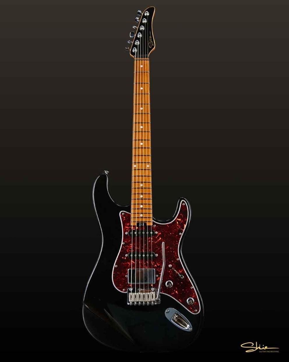 Shue Guitars Classic S Custom Sonic Blue Black Hardware, Iron Wood Neck, Used