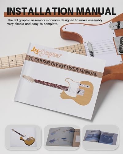 DIY TL Style Electric Guitar Kit, Mahogany Body, Maple Neck, Complete Set