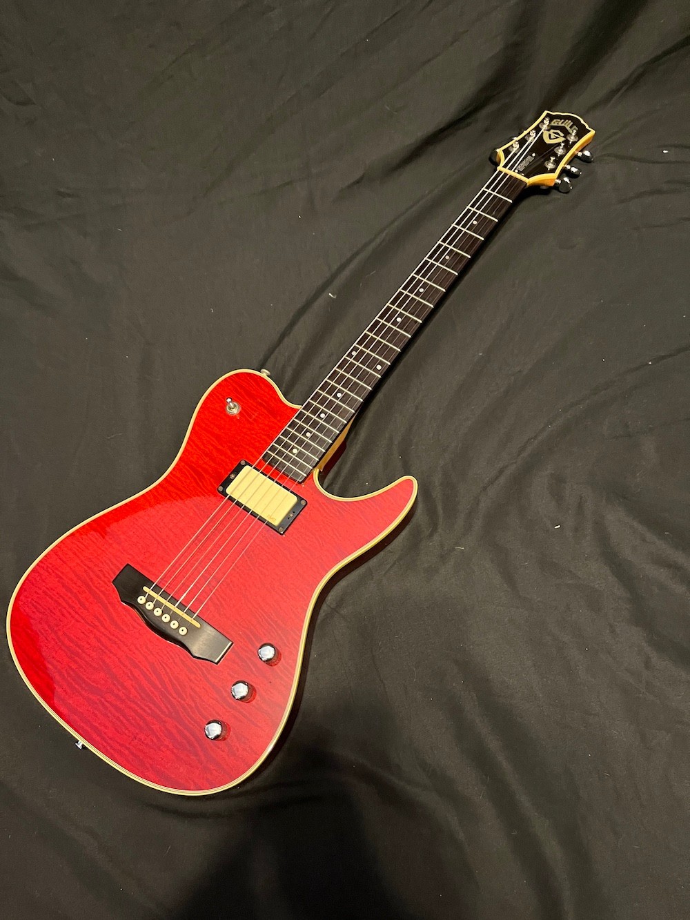 1994 Guild Crossroads CR01 Acoustic/Electric Guitar Red Flame Top #1 of 97 Made